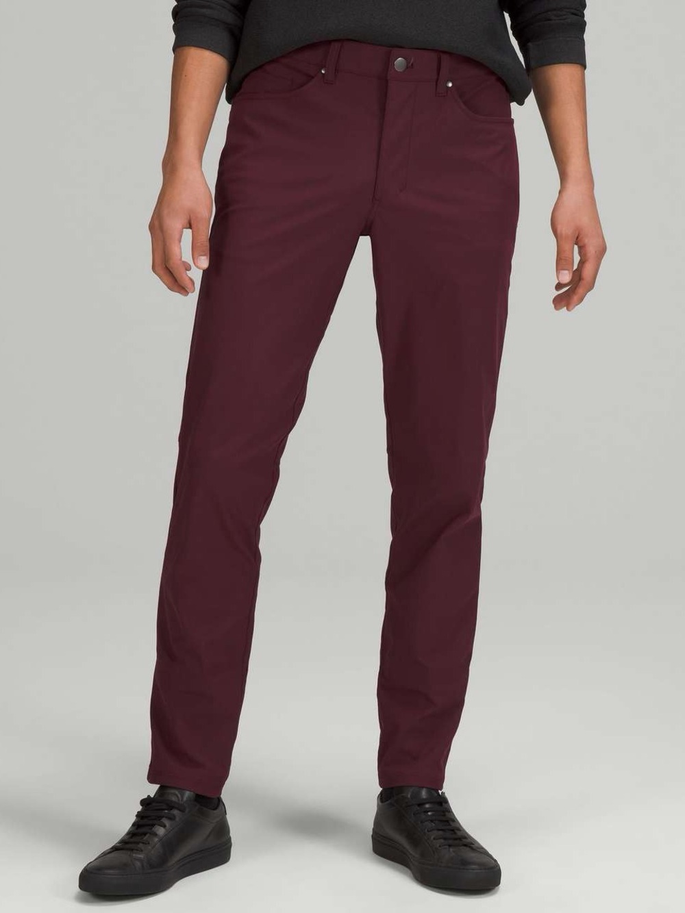 Lululemon ABC Slim-Fit Pant Warpstreme in Cassis Burgundy Sz 33 x 32